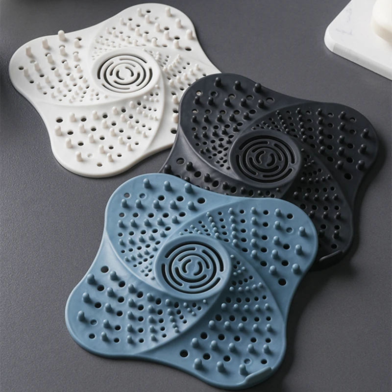 

1PCS Sink Filter Anti-blocking Hair kitchen household floor drain cover sewer washbasin bathroom filter mat Kitchen Accessories