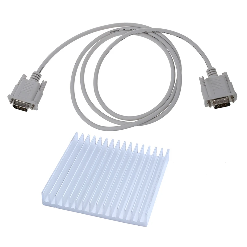 VGA DB15 Male к RS232 DB9 Pin Переходный кабель и серебристый алюминиевый радиатор-радиатор