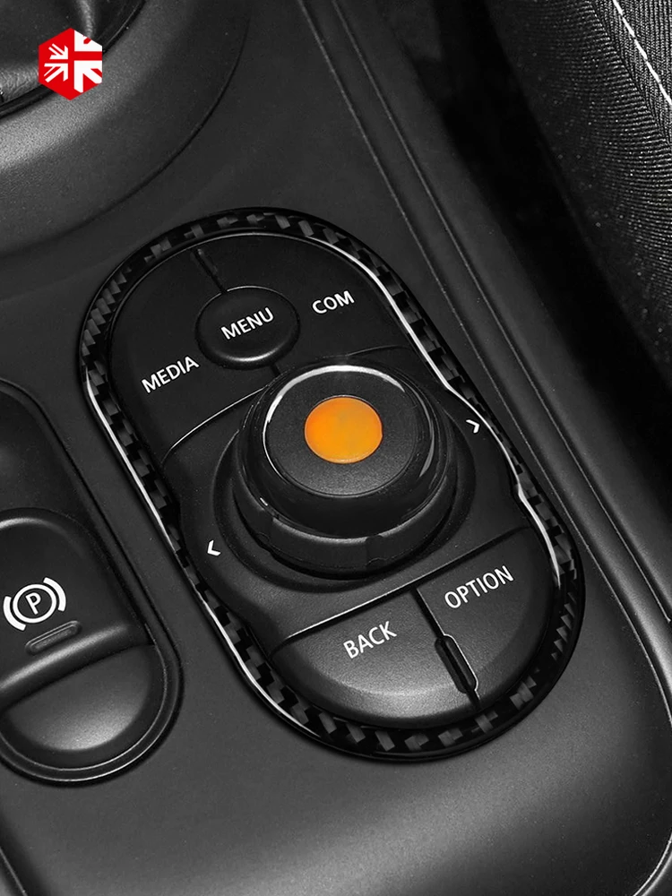 Для MINI Cooper Countryman F60 Авто мультимедийная Кнопка шестерни панель корпус крышка из углеродного волокна Наклейка Декор интерьера аксессуары