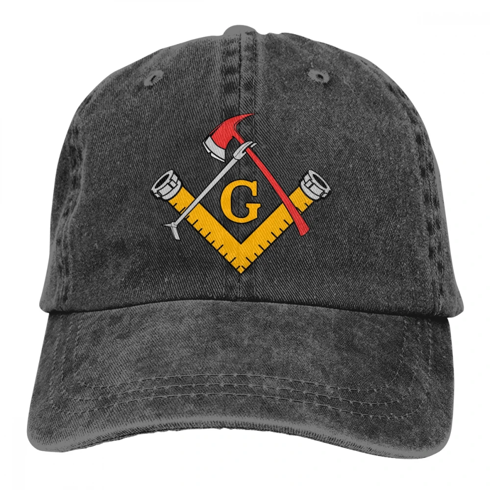 Masonic пожарный инструменты Casquette черный унисекс Мужские Женские джинсовые