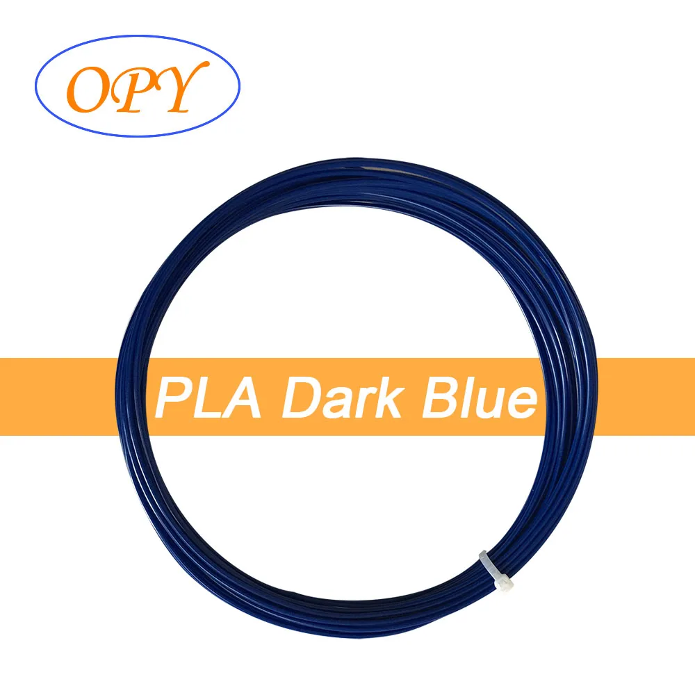 PLA Dark Blue 10m 3D печатная ручка материал Блестящий деревянный мрамор шелк золотая нить 10 м 1,75 мм Rohs Fdm впечатляющая масса термопластичная жесткая нить - Цвет: PLA Dark Blue 10m