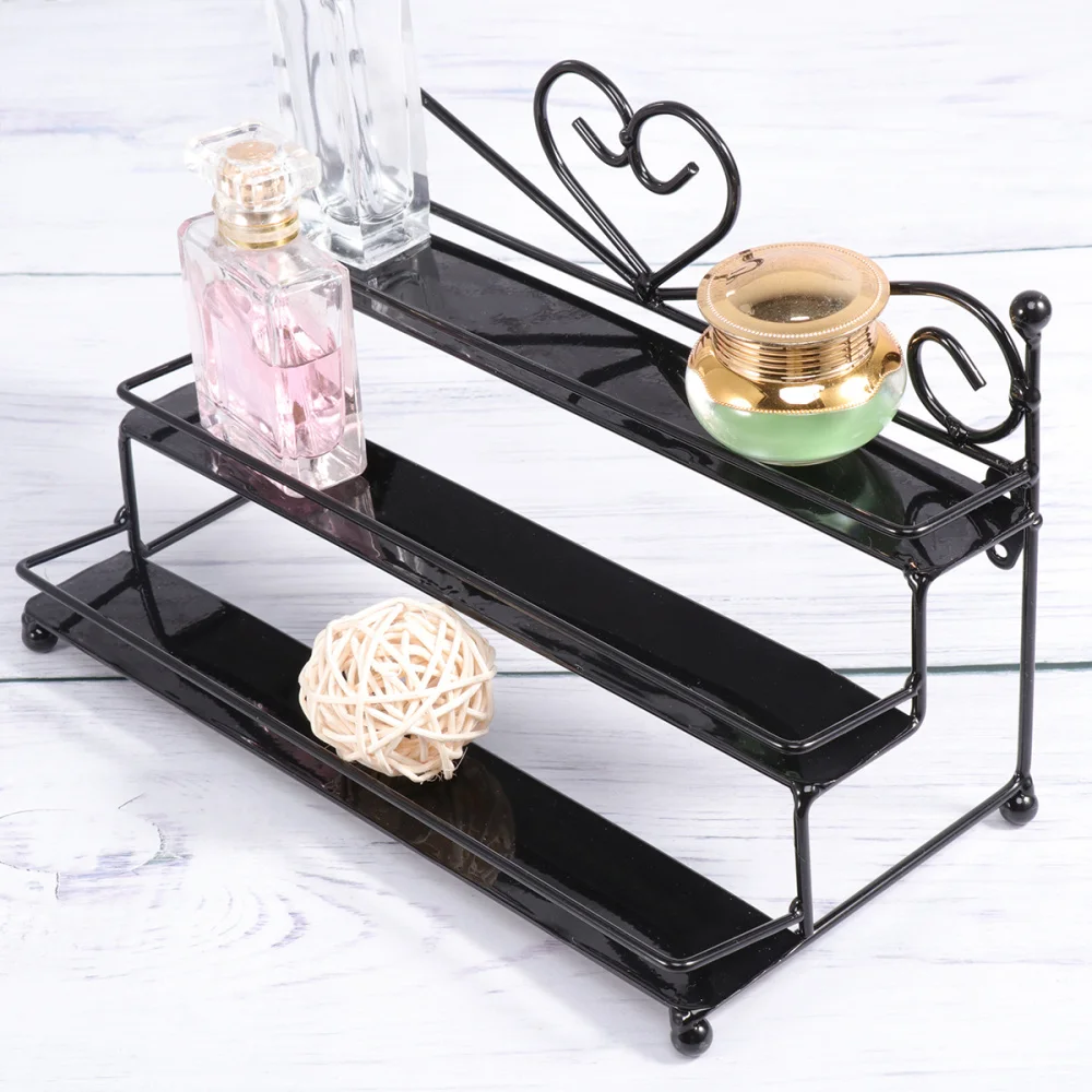 

Metal Nail Polish Organizer Holder Table Nail Posh Dispaly Organizing Rack (Black)