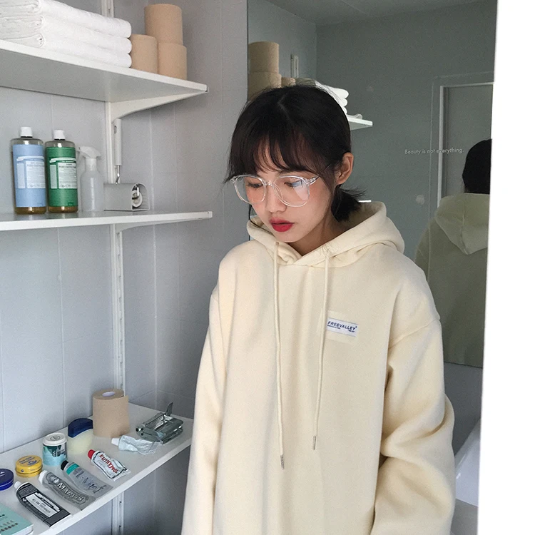 Женская толстовка с капюшоном свободная бархатная Толстовка ярких цветов в