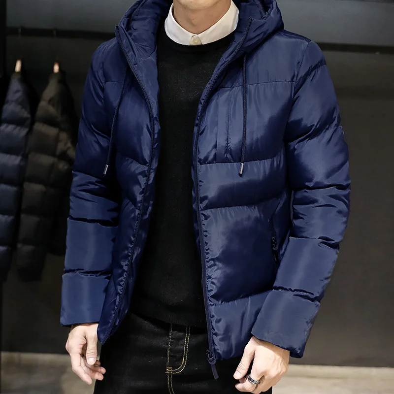 Новая повседневная мужская куртка утолщенная теплая хлопковая Мужская пальто
