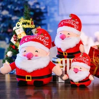 plush toys christmas santa snowman stuffed doll lovely expression 3d christmas gift plush toy for home decoration ornaments