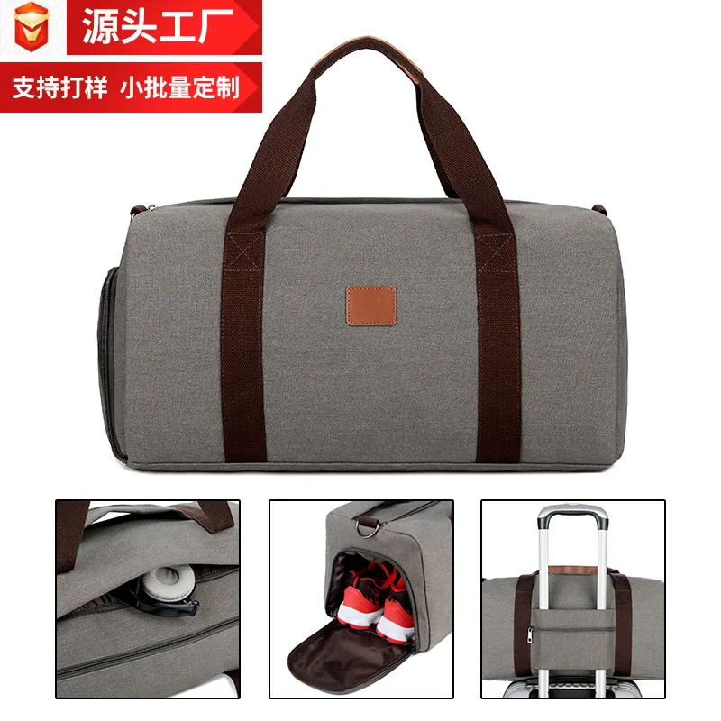 

Сумка-цилиндр через границу для спортзала, парусиновая сумка, модная и переносная уличная Мужская многофункциональная сумка для хранения