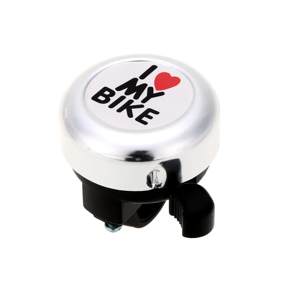 Cute Bike Bicycle Handlebar Bell Printed Clear Loud Sound Bike Alarm Warning Ring Cycling Bell Bicycle Accessory - Цвет: Silver