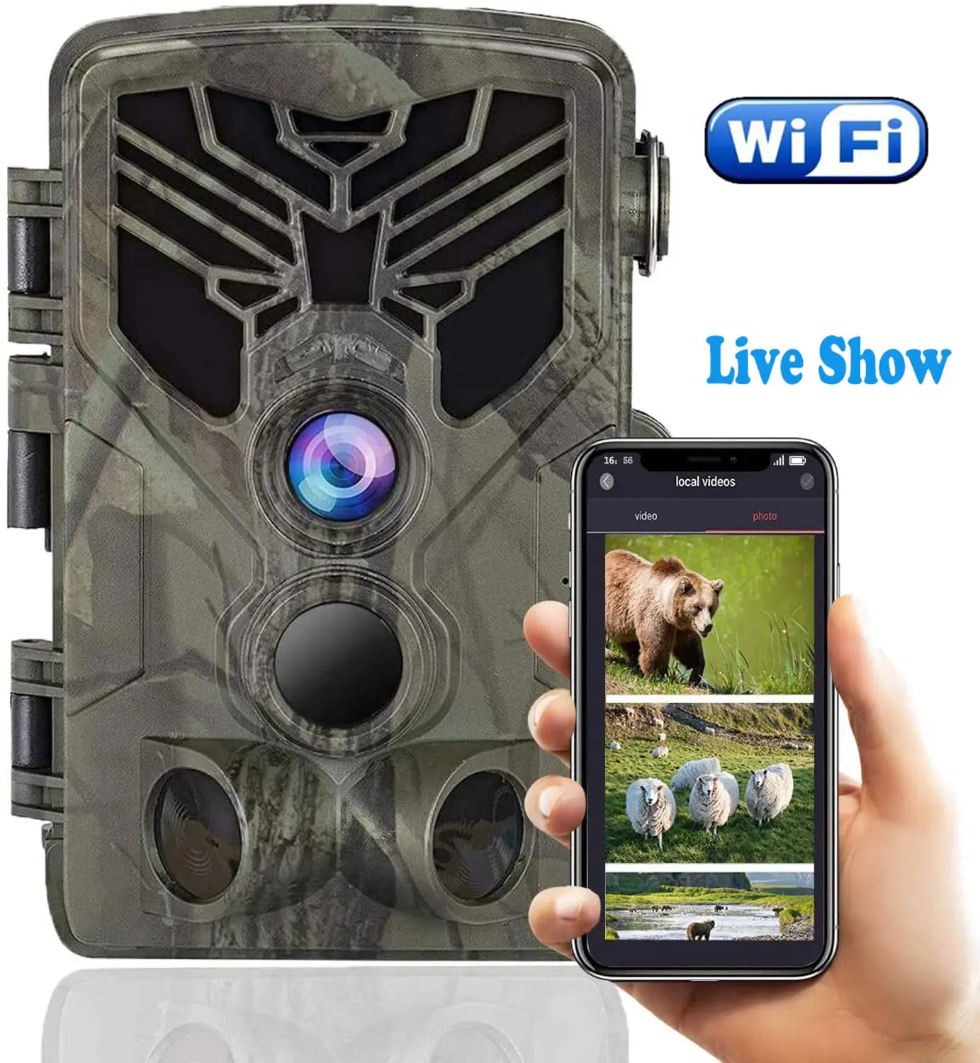 Wi Fi приложение охотничья камера s Live Show Trail Дистанционное управление 20MP 1080P ночное