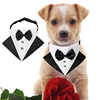 pet dog cat bandanas gentleman costume triangle scarf bow tie collar bowknot bowtie wedding suit large dog grooming accessories