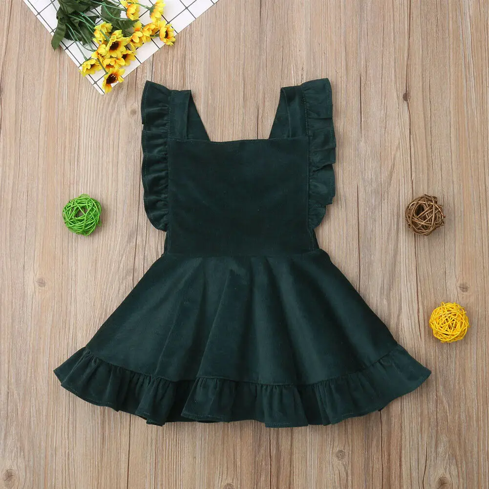 Emmababy Fashion Newborn Kids Baby Girl Floral Skirts Princess Lovely Corduroy Sundress Clothes Autumn A-Line Skirts 6M-5Y