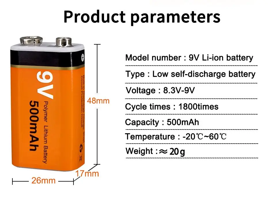 palo 9v 6f22 500mah akku lithium ionen 9v batterie 9v batterien multimeter elektrische gitarre etc free global shipping
