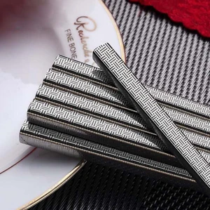 304 Stainless Steel Metal Chopsticks Reusable Anti-scalding Tableware