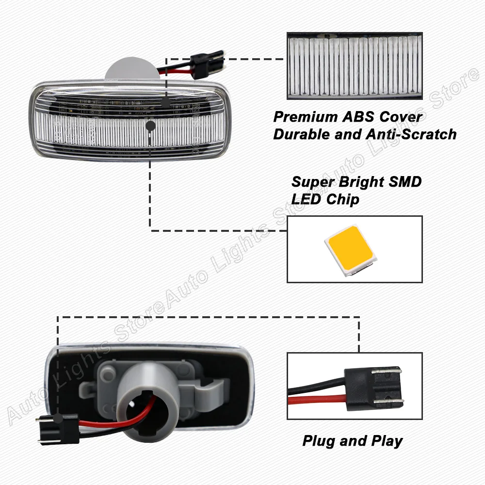 2 шт. динамическая лампа для указателей поворота Fiat Freemont 2011 2012 2013 2014 2016 |