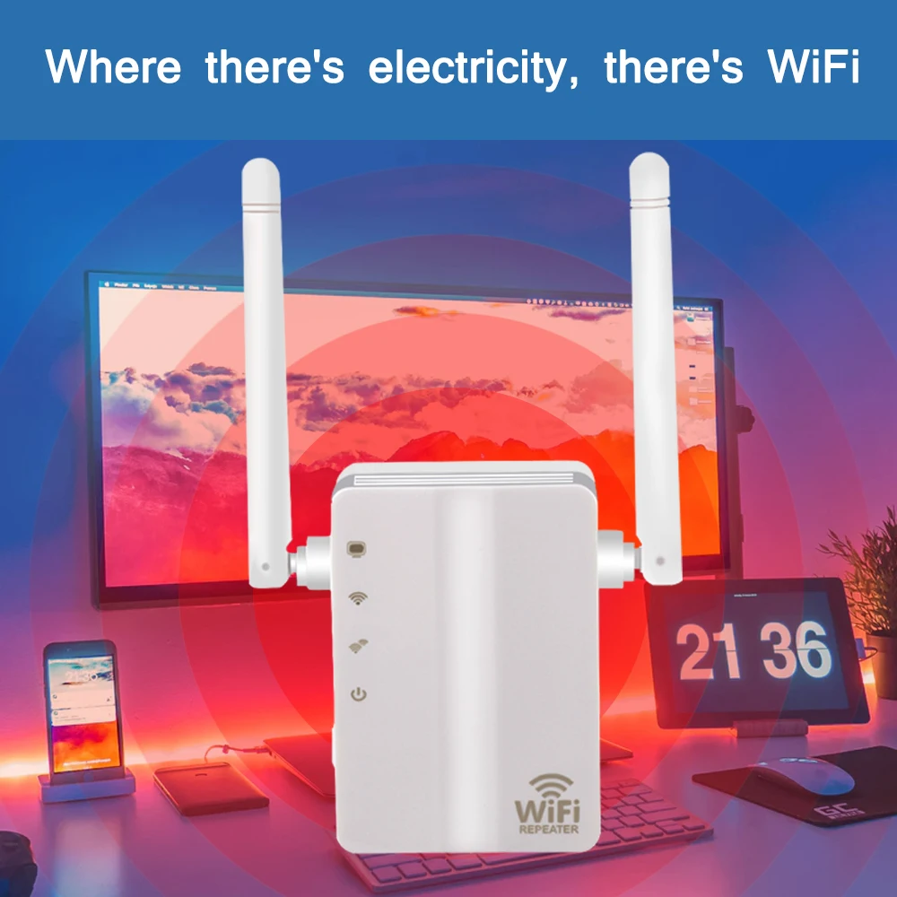 Беспроводной ретранслятор маршрутизатор с внешней антенной 300 м 2 4