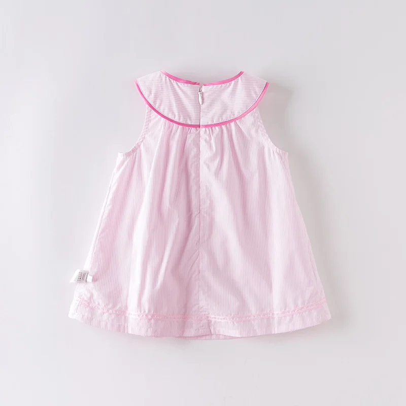 DBH13951 dave bella/летнее милое Полосатое платье на молнии с бантом для маленьких