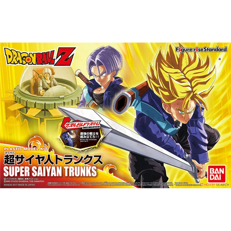 

Bandai Original Anime Dragon Ball Figure-Rise Trunks Action Fugure Assembly Model Super Saiyan Fugure Ornaments Gift Toys Kids