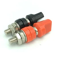 redblack plastic shell m8 copper rod binding post connector 8mm 80a high current cable wiring terminals for 4mm banana plug