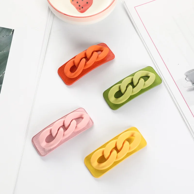 Заколка для волос в Корейском стиле ретро заколка с цепочкой карамельных цветов