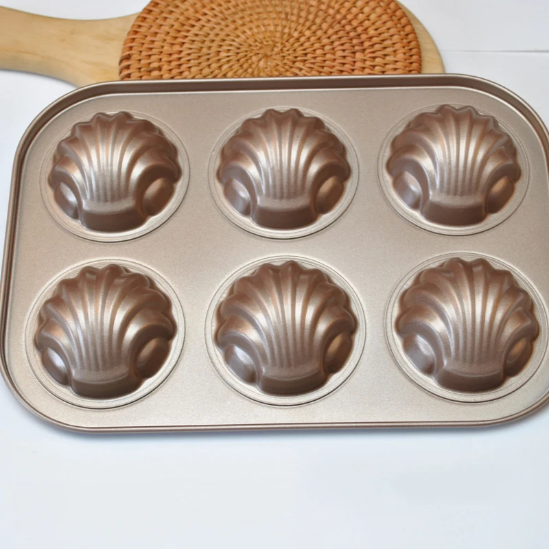 

Carbon Steel Cake Mold 6-hole Banana/Shell Baking Mould Pan High quality