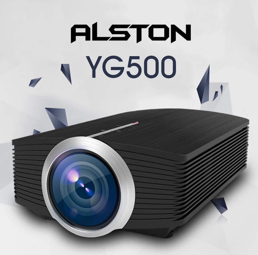 ALSTON YG500 обновленный YG510 мини-проектор 1080P 1800 люмен портативный ЖК-светодиодный проектор домашний кинотеатр USB HDMI 3D проектор бас-динамик