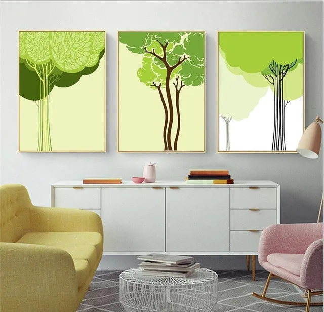 В фоновая фотография с изображением весны зелёного плакат дерева современного