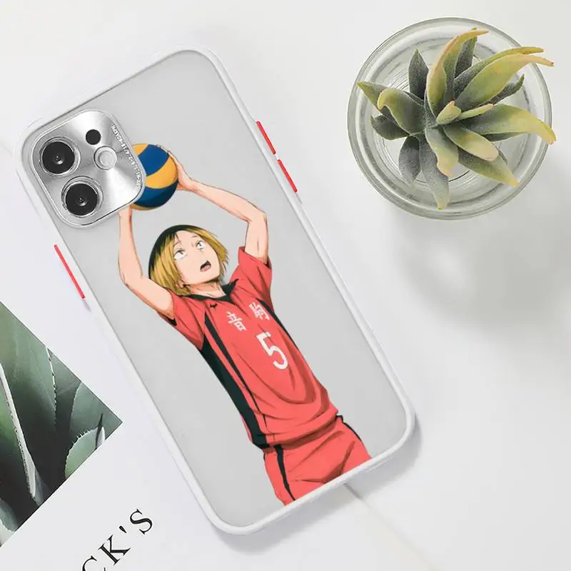 

Kenma Kozume of Haikyuu!! Phone Case For iPhone 12 11 Mini Pro XR XS Max 7 8 Plus X Matte transparent White Back Cover