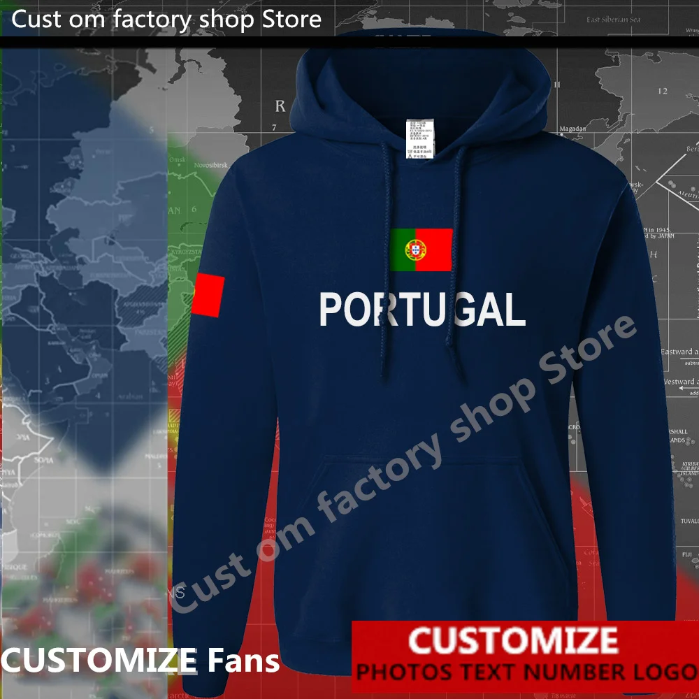 

Portugal Flag ​Hoodie Free Custom Jersey Fans DIY Name Number LOGO Hoodies Men Women Fashion Loose Casual Sweatshirt PT