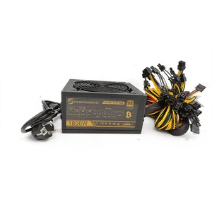 Блок питания для майнинга графических процессоров 1800 Вт для майнинга BTCBCHETCETHLTCоксидаXRPZEC для майнинга криптовалют, поддержка 6 видеокарт для ATX