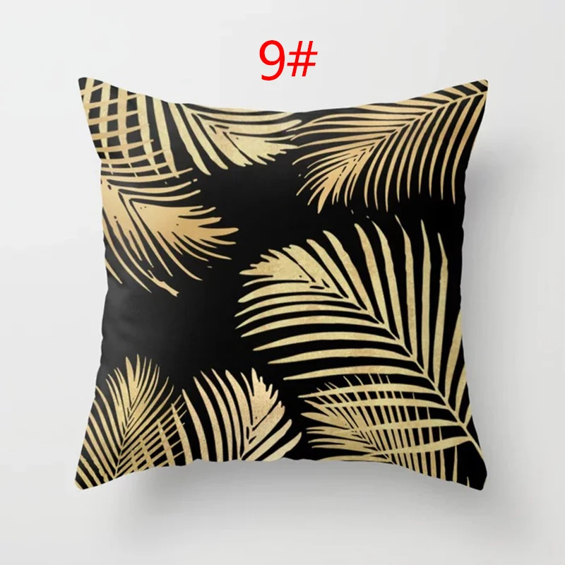 Черный/золотой чехол для обнимания с листьями рождественские украшения дома