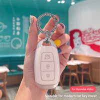 car accessories key holder for hyundai solaris accent ix25 creta 2022 elantra ix35 tucson 2019 verna 2021 i10 i20 i40 key case