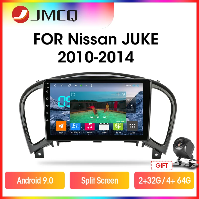 Автомагнитола JMCQ T9 RDS DSP 4 Гб + 64 ГБ для Nissan Juke YF15 2010 2014 Мультимедиа Видео 2 din Android 9 0 GPS