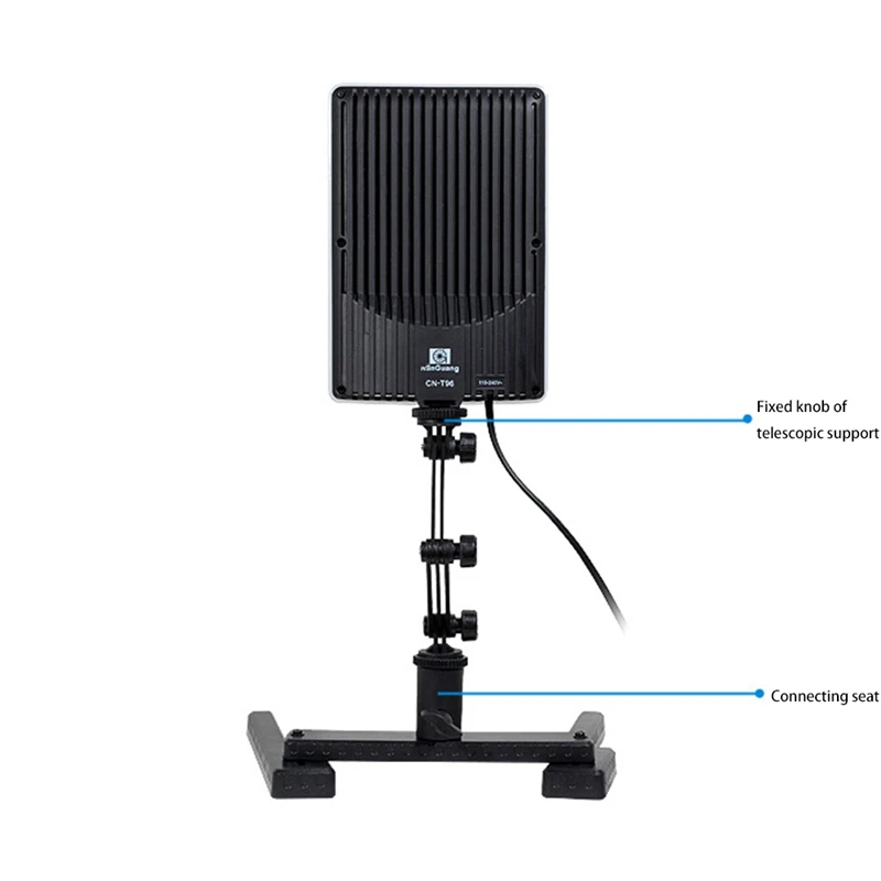 

CN-T96 Camera LED Video Light Adjustable Camcorder Lamp for Canon DSLR Camera Jewelry Photographic Lighting-US Plug