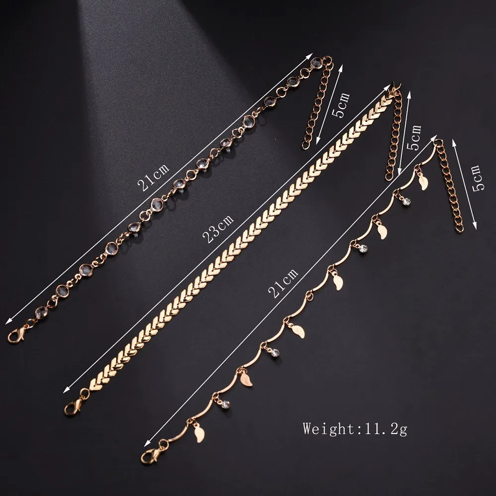 LOLEDE блестящие лодыжки для женщин аксессуары ног летние пляжные туфли браслет под