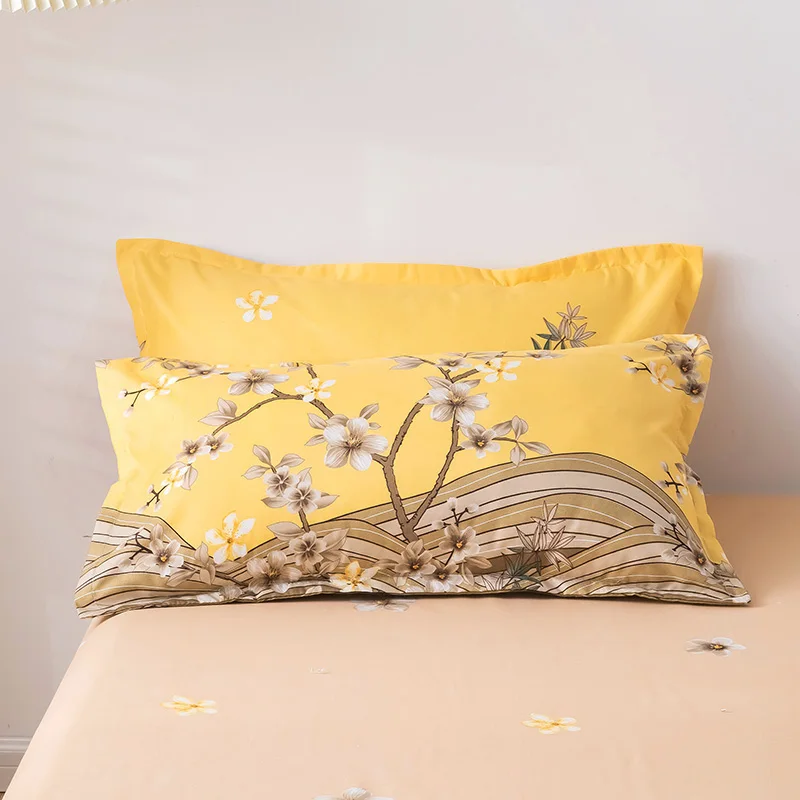 

Home Textile Yellow Flowers Duvet Cover Pillow Case Bed Sheet Boy Kid Teen Girl Bedding Covers Set King Queen Twin