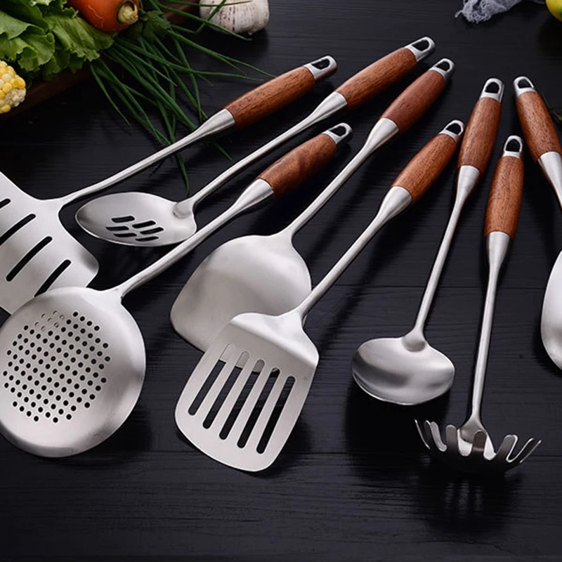 

Hot-Kitchen Utensil Set, 8 Piece Stainless Steel Cooking Utensil Set, Kitchen Gadgets Cookware Set, Best Gift