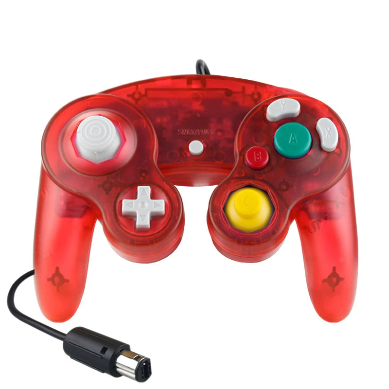 Прозрачный проводной геймпад джойстик для Nintendo контроллера NGC используется