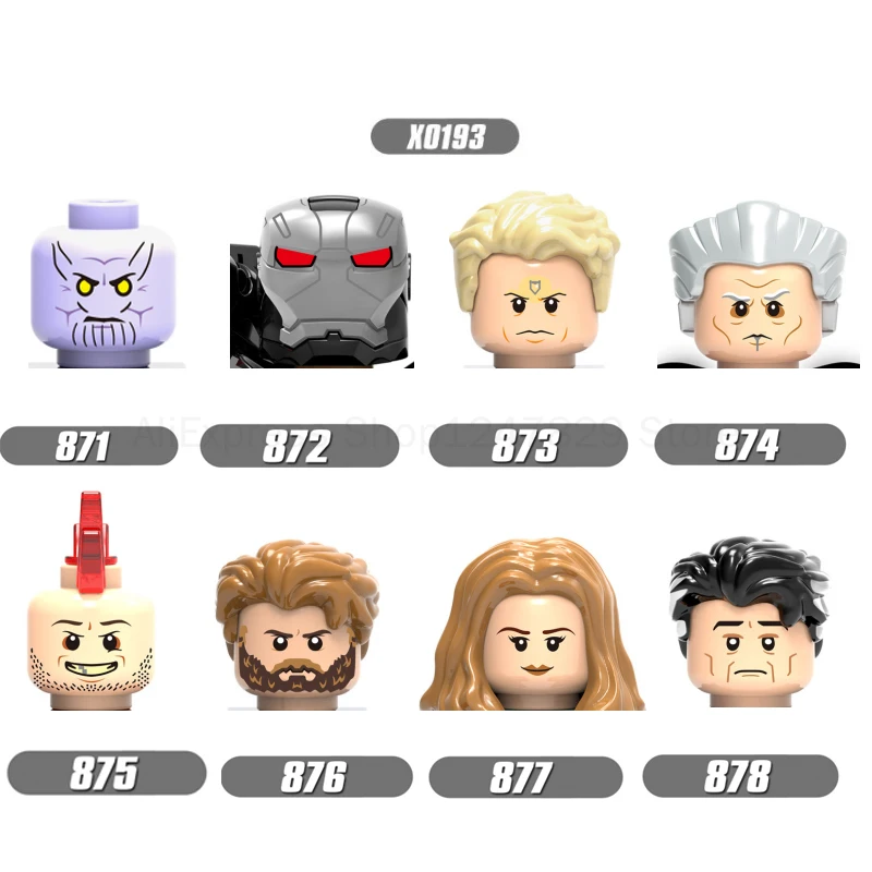 

2021 Feleph Single Comics Figure Head X0193 Movie Building Blocks Set Models Brick Toys for Children
