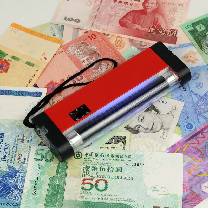 Портативная УФ-лампа Детектор фальшивых денег 2 в 1 светодиодный фонарик детектор