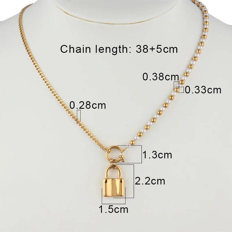 

Stainless Steel Necklace 2021 Long Chain Necklace For Women Twist Chain Necklace Hollow Heart Pendant Necklace Lock Jewelry Gift
