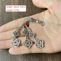 junkang 2pcs 9cm chinese rosary pendant metal tassel jewelry making diy handmade bracelet accessories materials