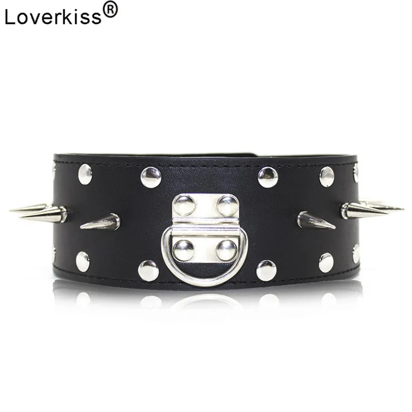 Секс-игрушки Loverkiss под контролем ошейник и поводок для БДСМ металлический в стиле