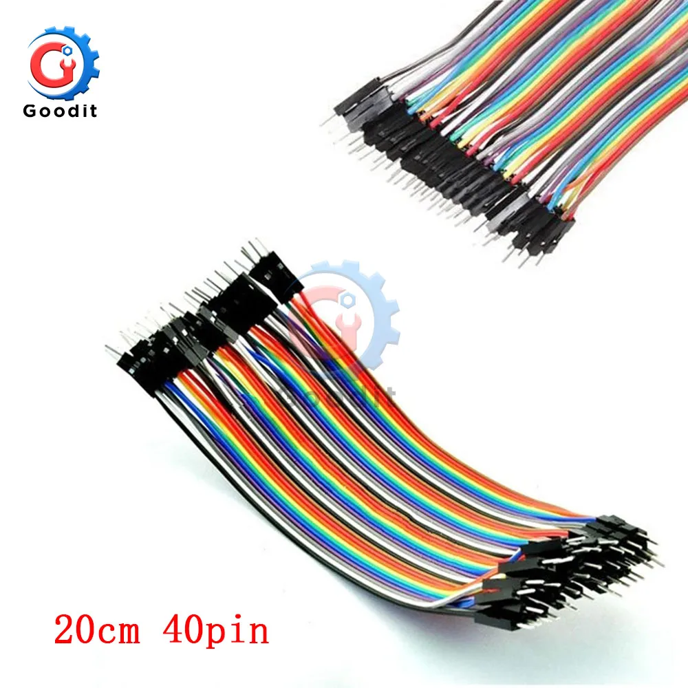 Кабель Dupont 20 см 40 контактов штекер-штекер гнездо-штекер гнездо-гнездо перемычка