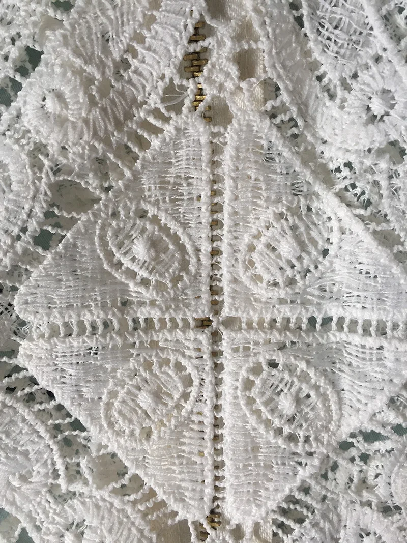 Женский Стильный 2020 новейший кружевной лоскутный ажурный топ с застежкой