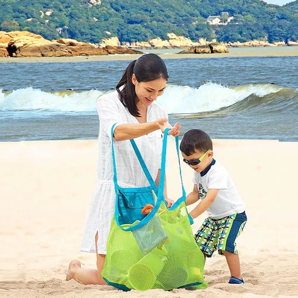 

New For Children Outdoor Beach Mesh Toy Storage Bag R6D9