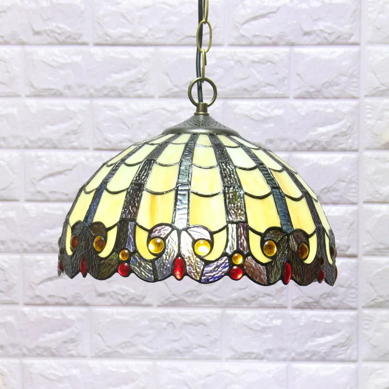 Подвесные светильники Тиффани в форме цветка светодиодсветодиодный Витражная