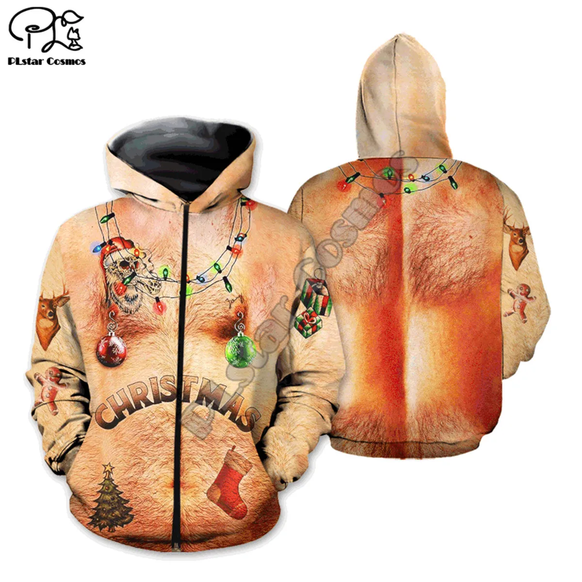

HAIRY CHEST UGLY CHRISTMAS hoodies 3D printed Sweatshirt Hoodie Harajuku Autumn Streetwear women for men Casual Tracksuit