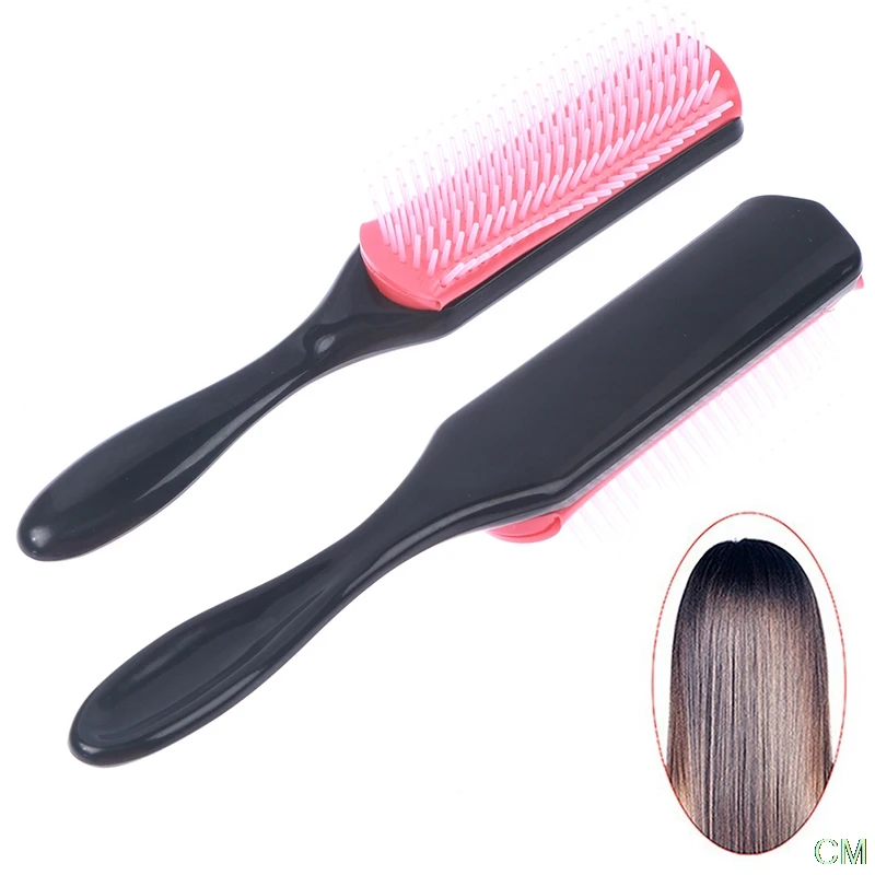 

9-Rows Detangling Hair Styling Denman Women Detangle Hairbrush Scalp Massager Salon Hairdressing Straight Curly Wet Hair Comb