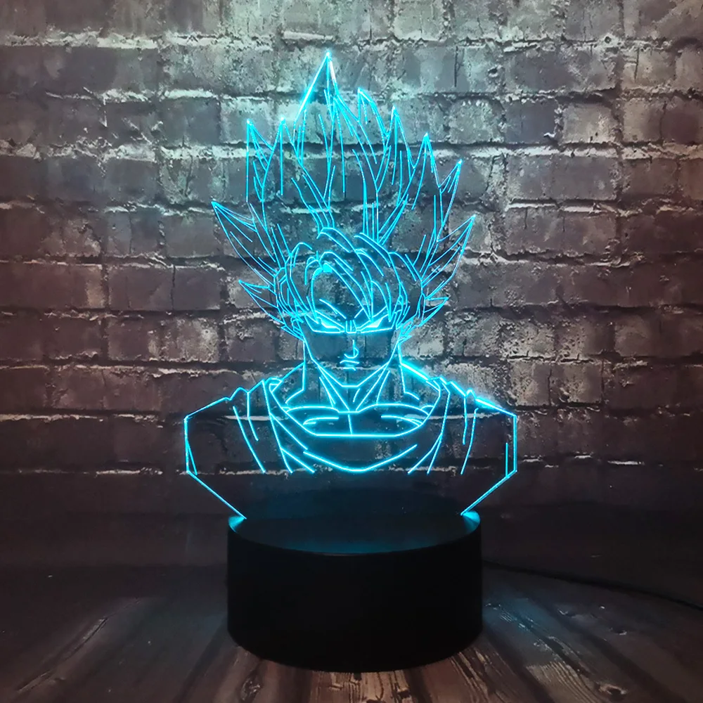 Новинка 3d-лампа с супергероями драконий жемчуг Сон Гоку светодиодный RGB ночник