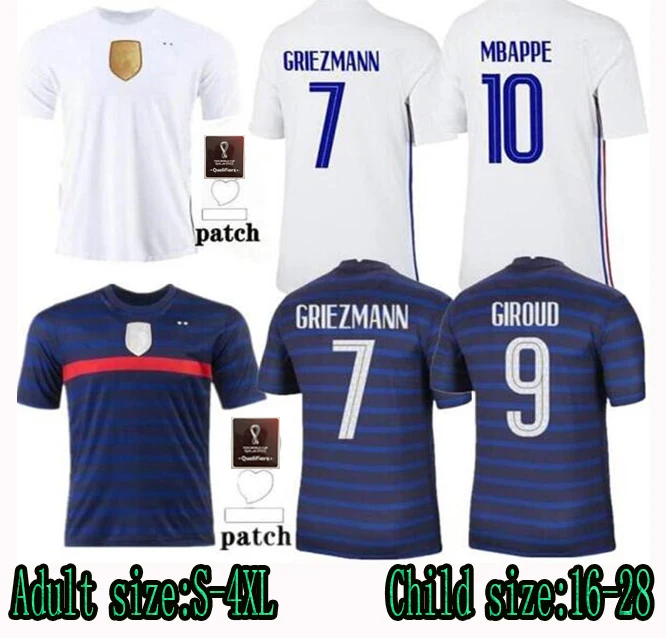 

2020 2021 European Cup France jersey MBAPPE GRIEZMANN POGBA KANTE football shirt mens Soccer jersey