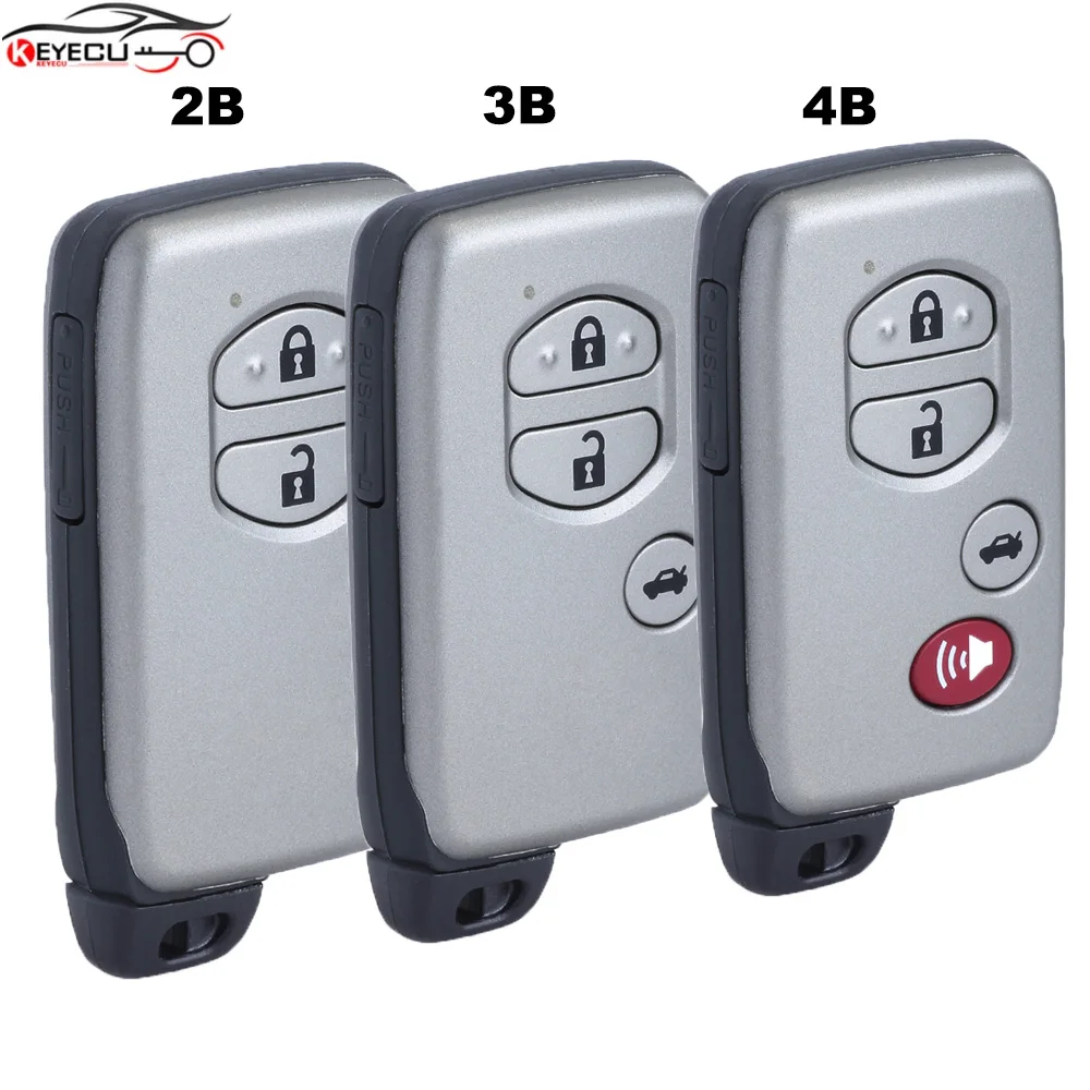 Чехол KEYECU для смарт ключа с дистанционным управлением кнопкой 2/3/4 Toyota Avalon Camry